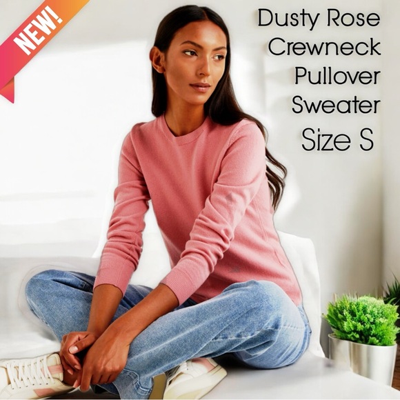 H&M Sweaters - H&M Basics Dusty Rose Crewneck Pullover Sweater